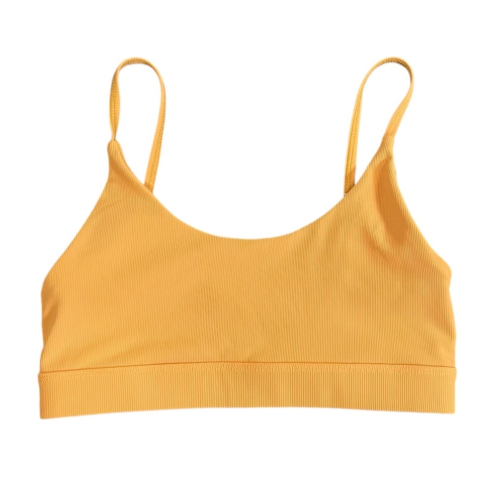 NWOT Wilo The Label Ribbed Yellow Bra Size M